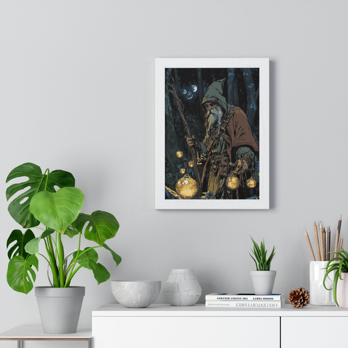 The Orb Keeper — Forest Mage (Framed) - JG Visual Arts