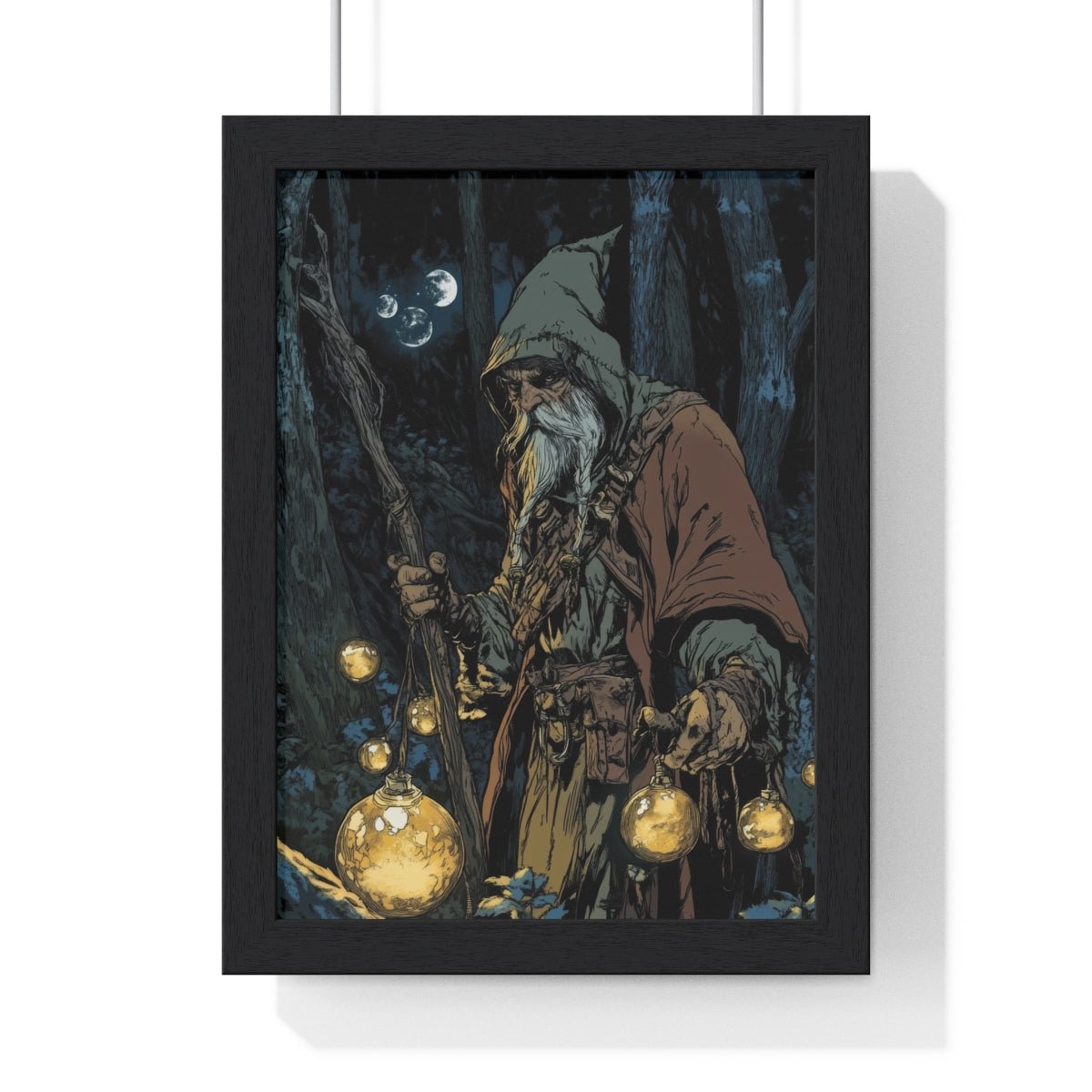 The Orb Keeper — Forest Mage (Framed) - JG Visual Arts