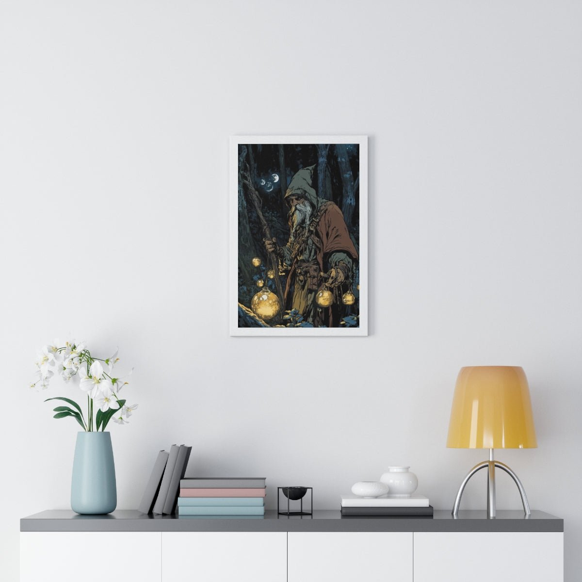 The Orb Keeper — Forest Mage (Framed) - JG Visual Arts