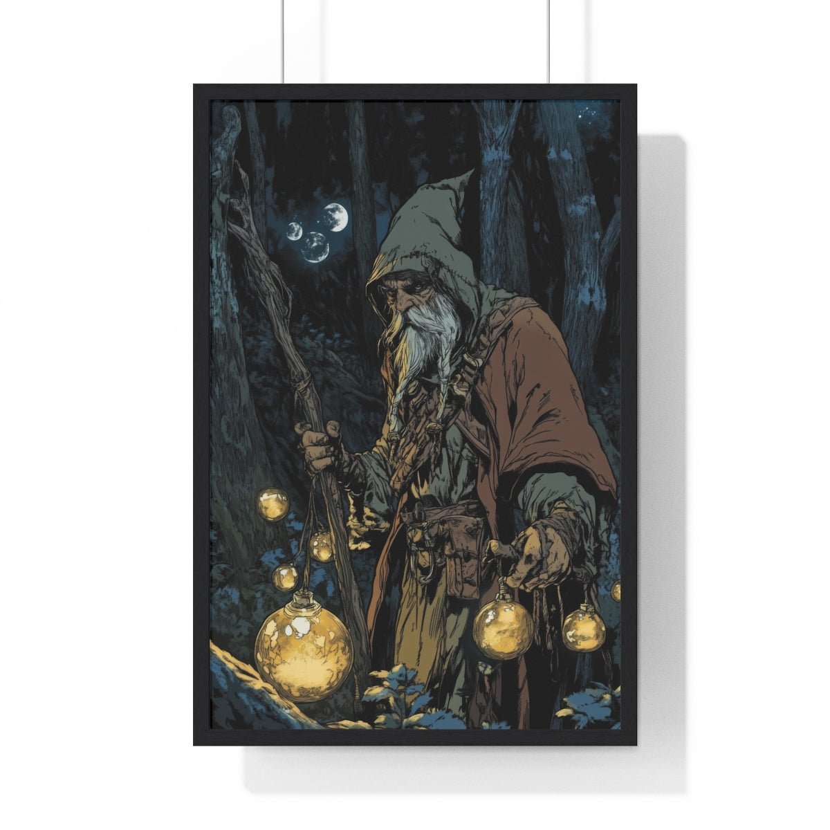 The Orb Keeper — Forest Mage (Framed) - JG Visual Arts