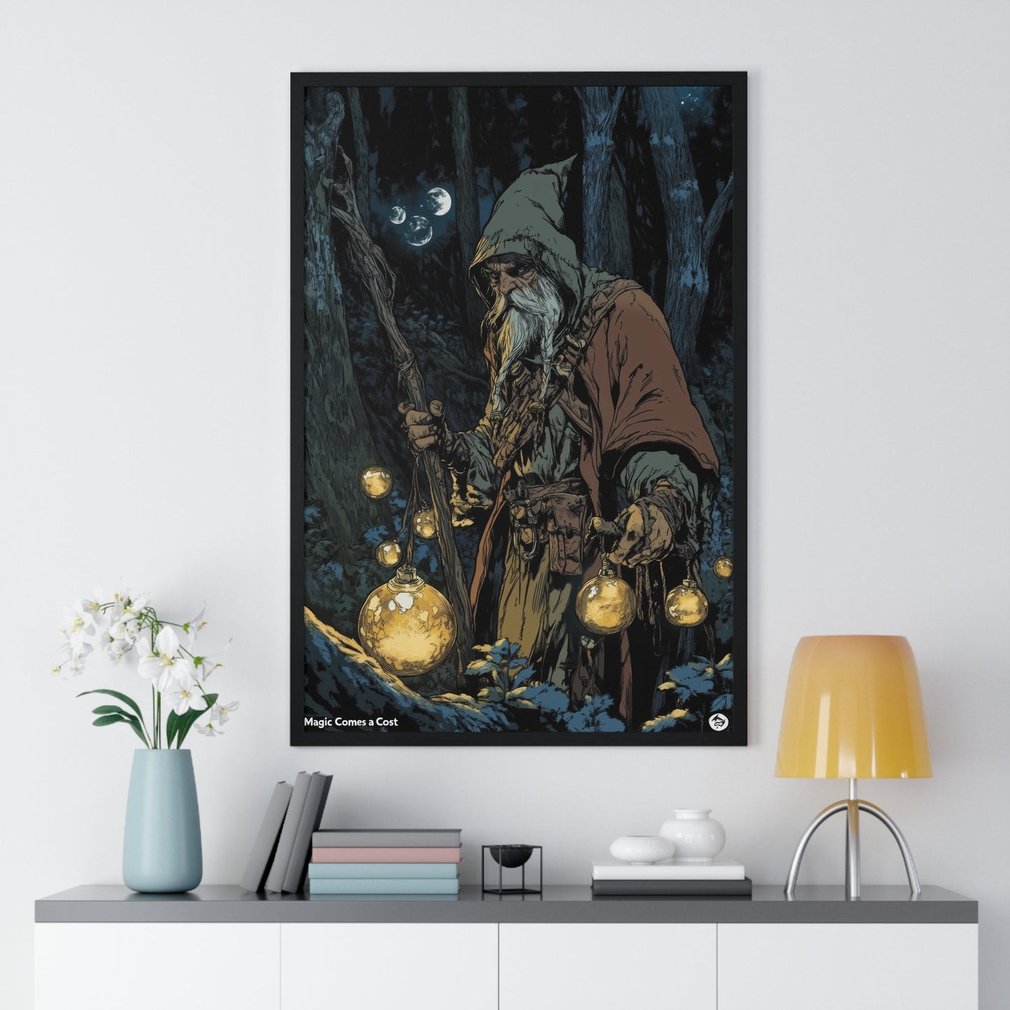 The Orb Keeper — Forest Mage (Framed) - JG Visual Arts