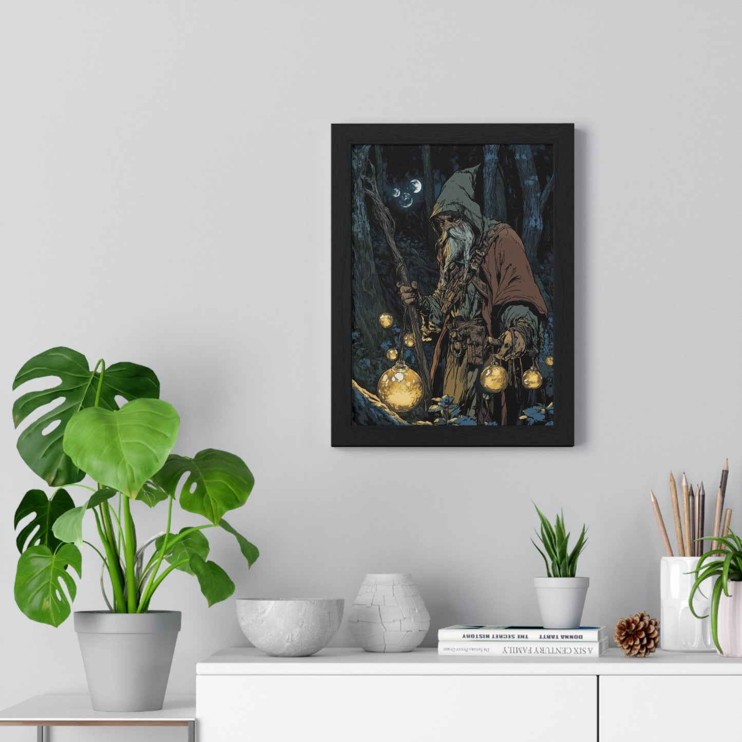The Orb Keeper — Forest Mage (Framed) - JG Visual Arts