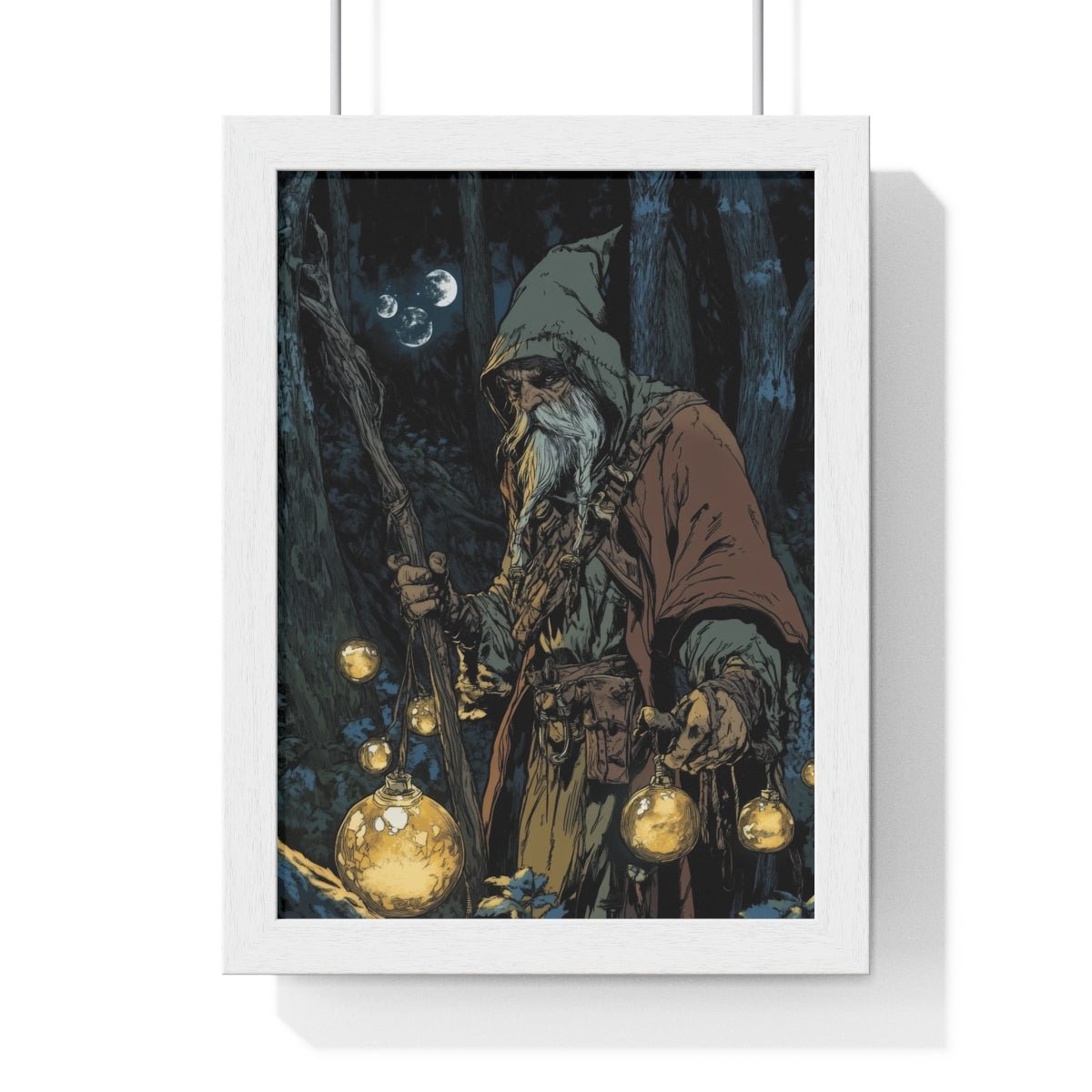 The Orb Keeper — Forest Mage (Framed) - JG Visual Arts