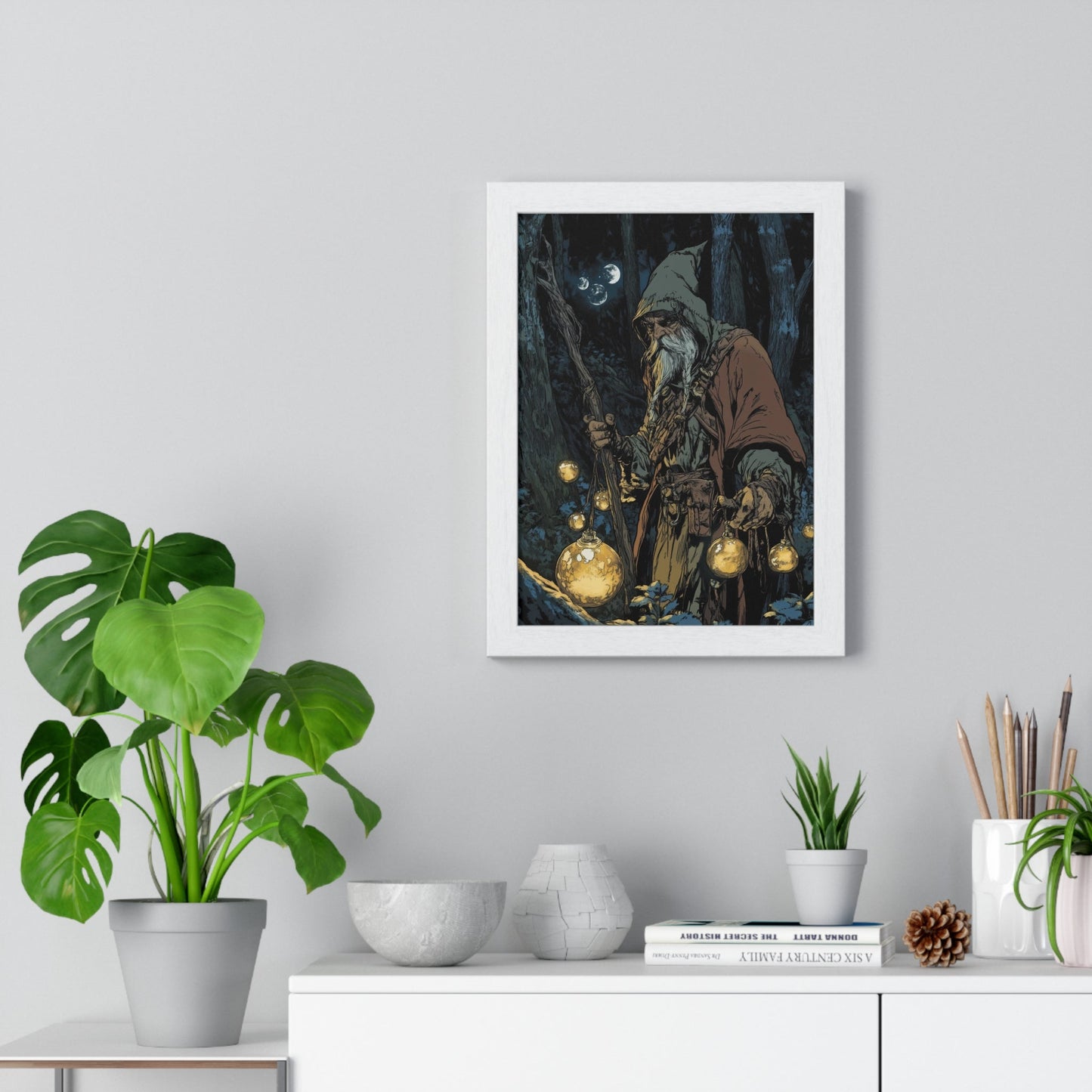 The Orb Keeper — Forest Mage (Framed) - JG Visual Arts