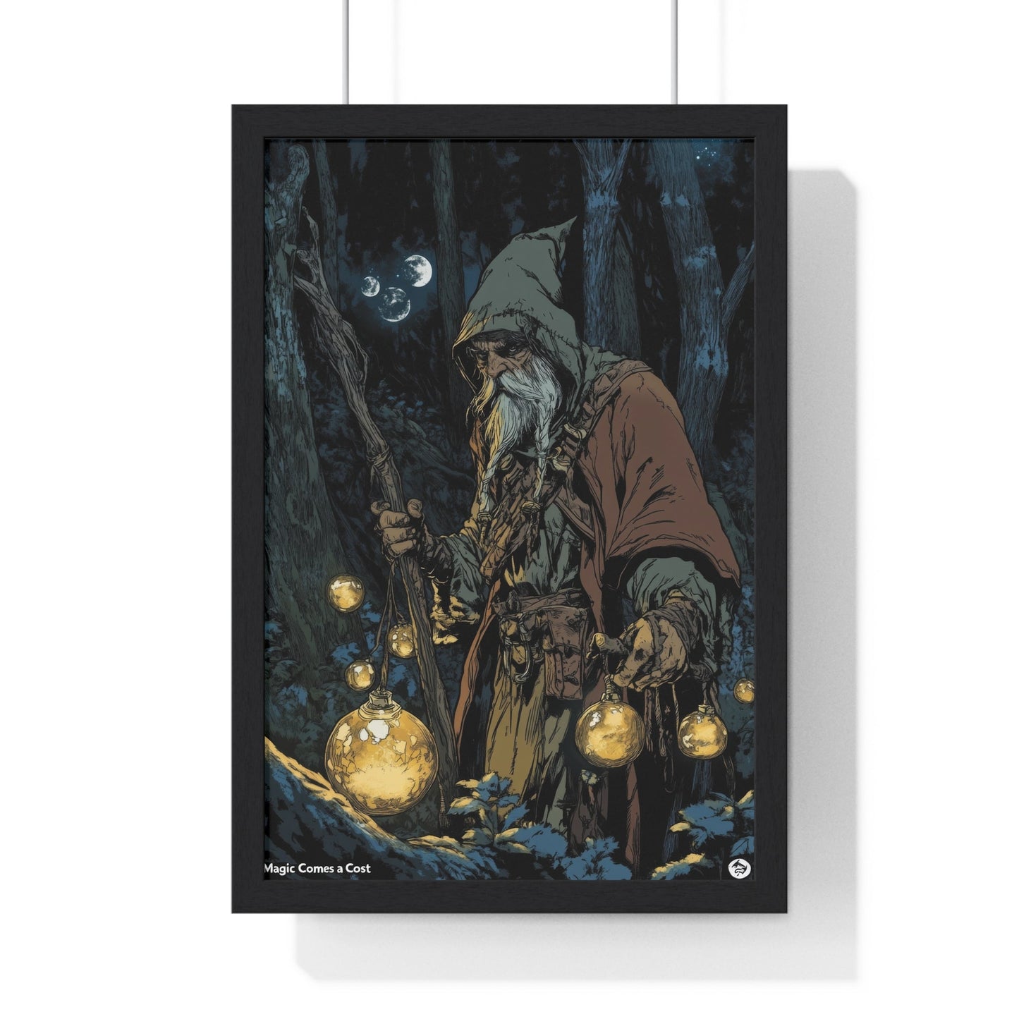 The Orb Keeper — Forest Mage (Framed) - JG Visual Arts