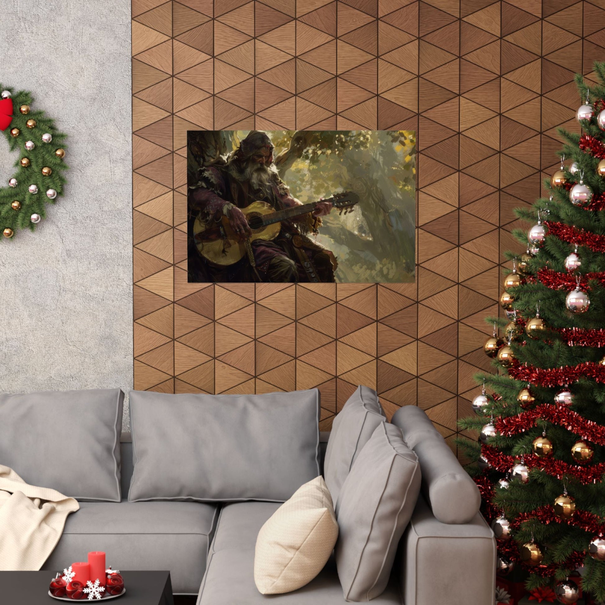 The Storyteller — Lutenist Beneath the Tree Poster - JG Visual Arts