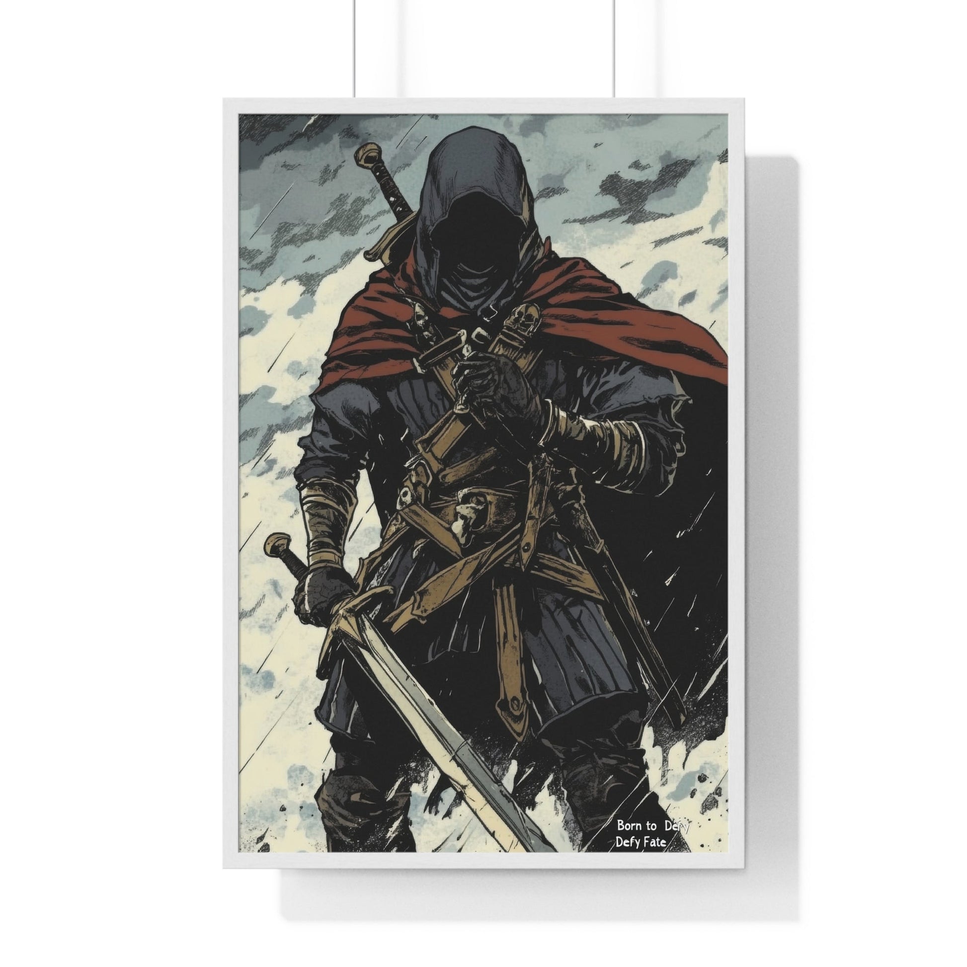 The Winter Blade — Cloaked Swordsman (Framed) - JG Visual Arts