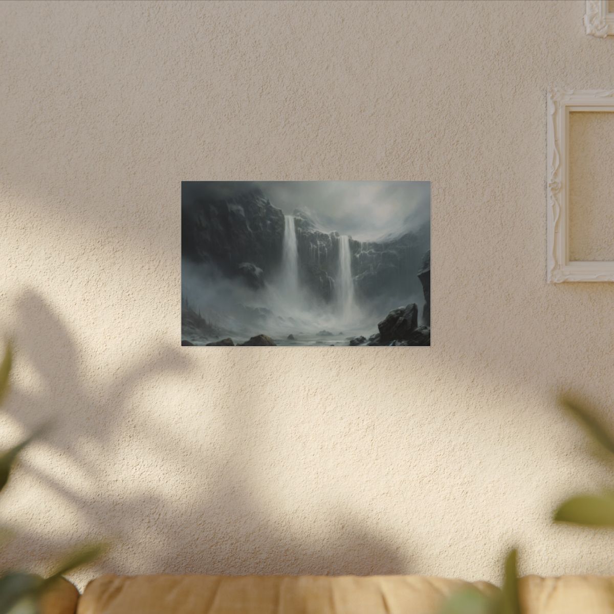 Veilwater Falls — Misty Cliff Canvas - JG Visual Arts
