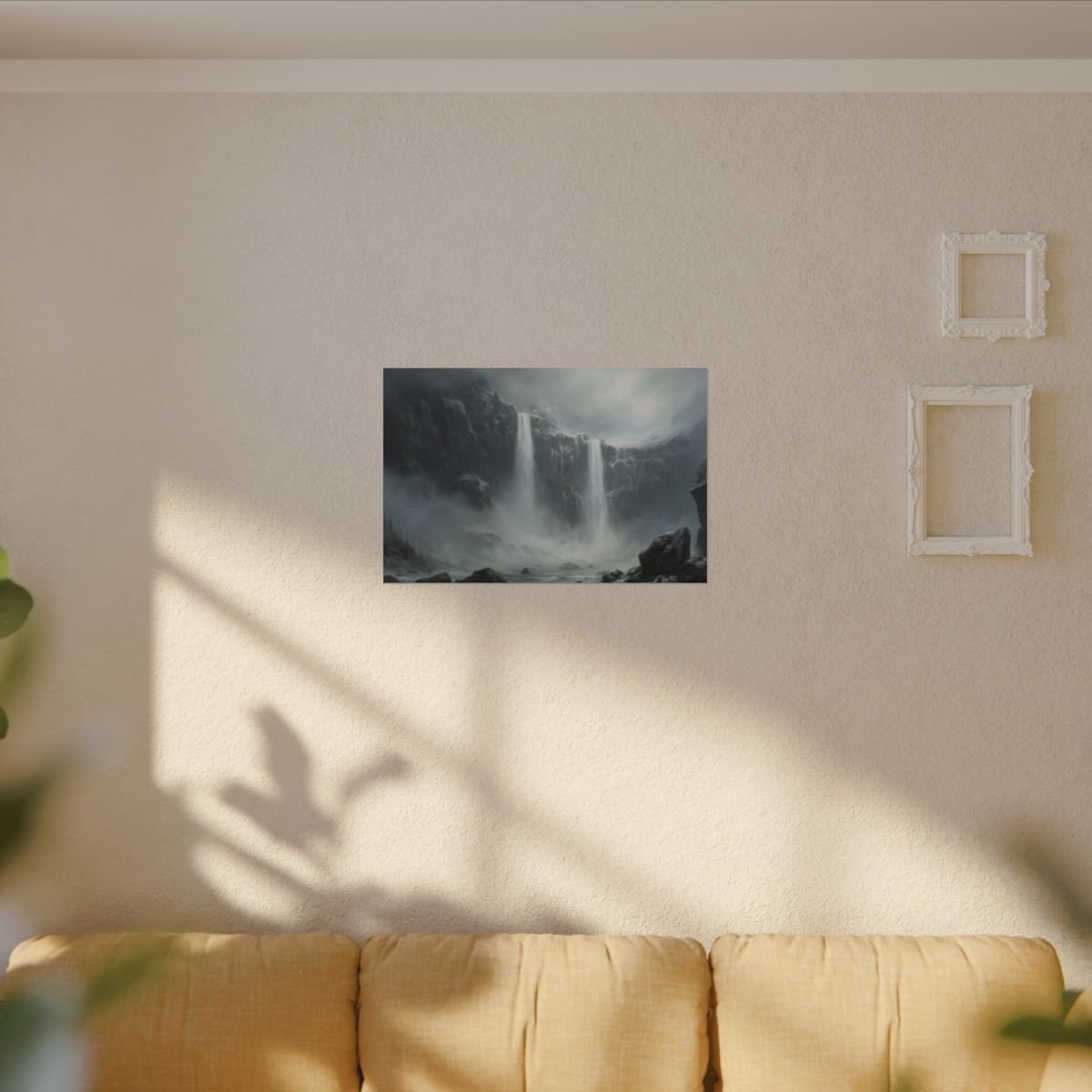 Veilwater Falls — Misty Cliff Canvas - JG Visual Arts