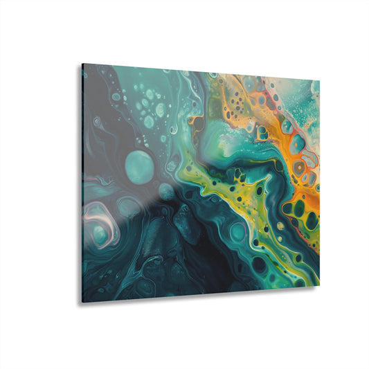 Verdigris Bloom Acrylic Print - JG Visual Arts