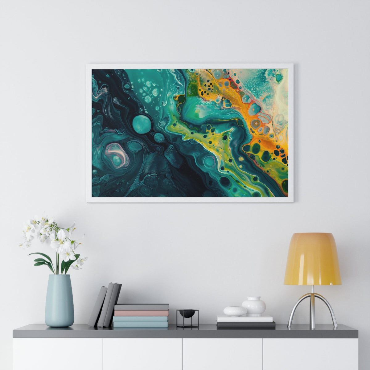 Verdigris Bloom Framed Print - JG Visual Arts