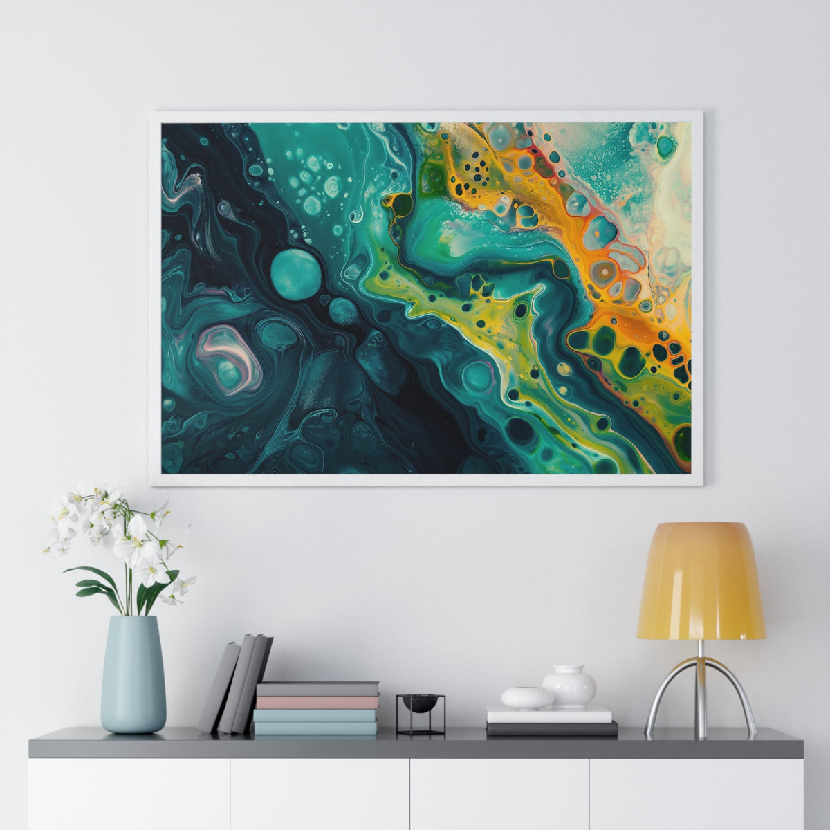 Verdigris Bloom Framed Print - JG Visual Arts