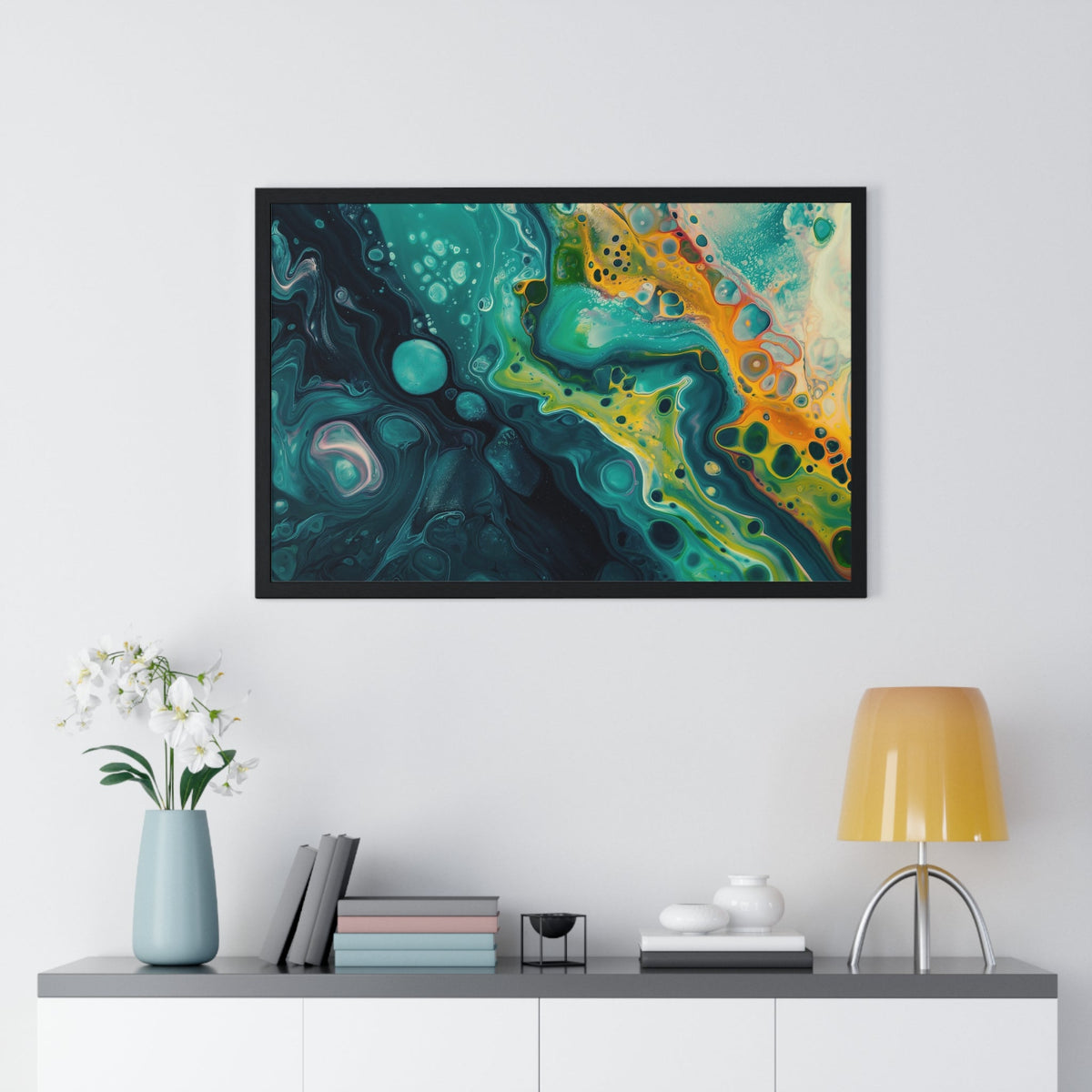 Verdigris Bloom Framed Print - JG Visual Arts
