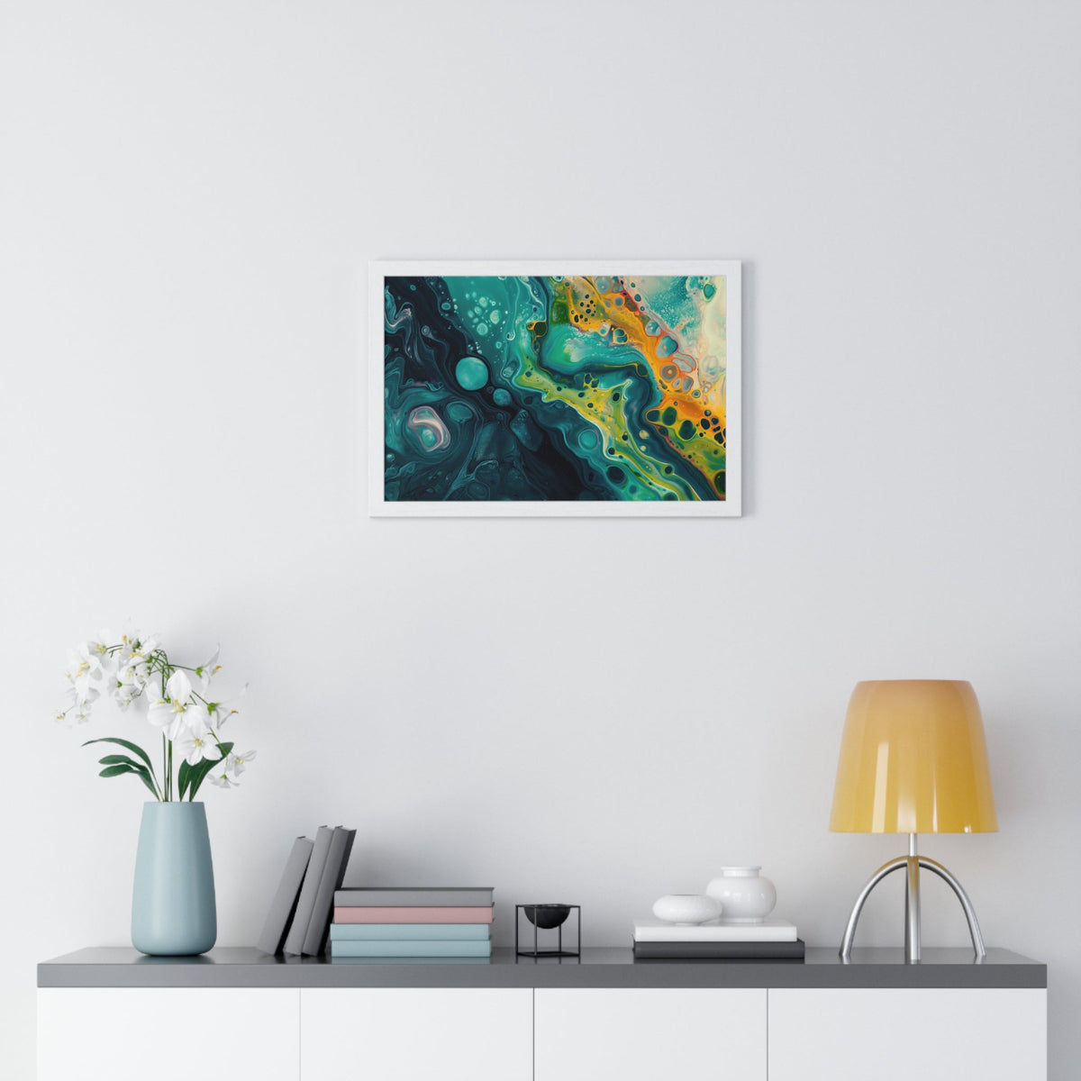 Verdigris Bloom Framed Print - JG Visual Arts