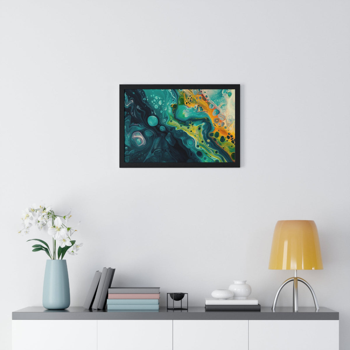 Verdigris Bloom Framed Print - JG Visual Arts