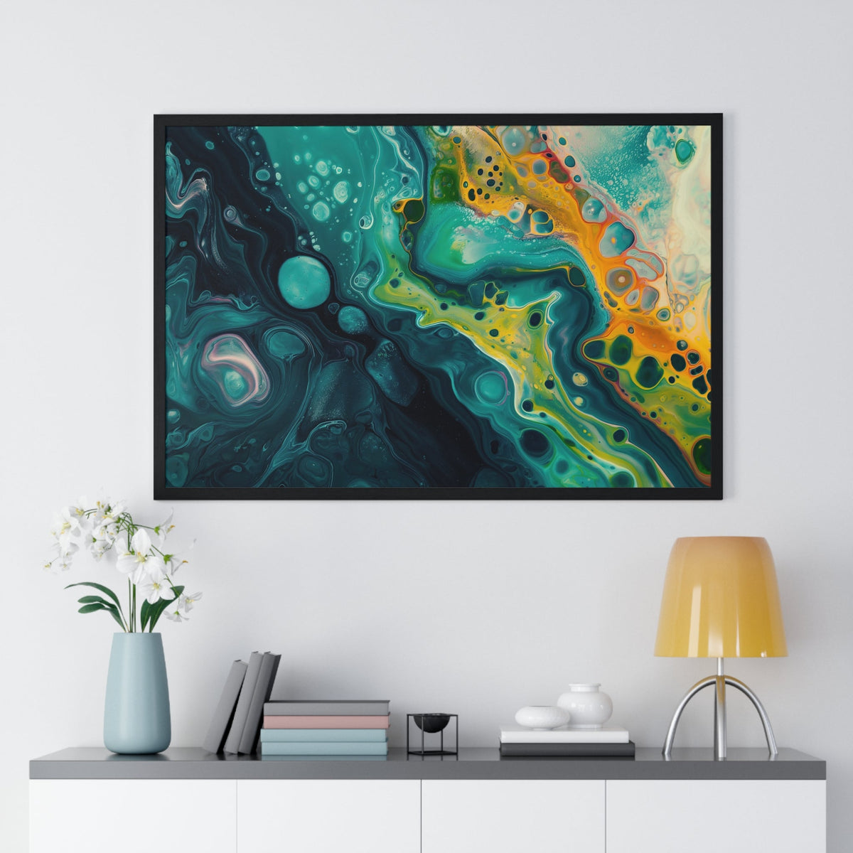 Verdigris Bloom Framed Print - JG Visual Arts