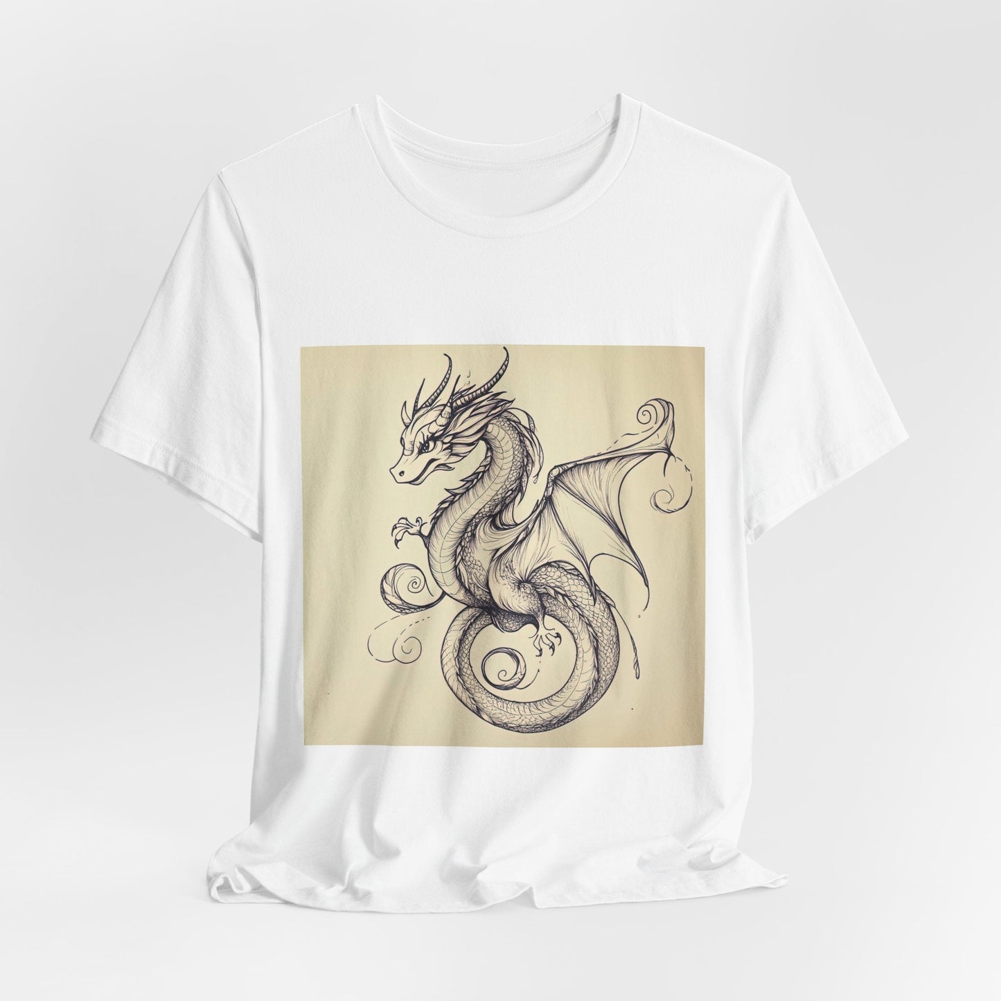 Whimsical Dragon — Ink Sketch Tee - JG Visual Arts