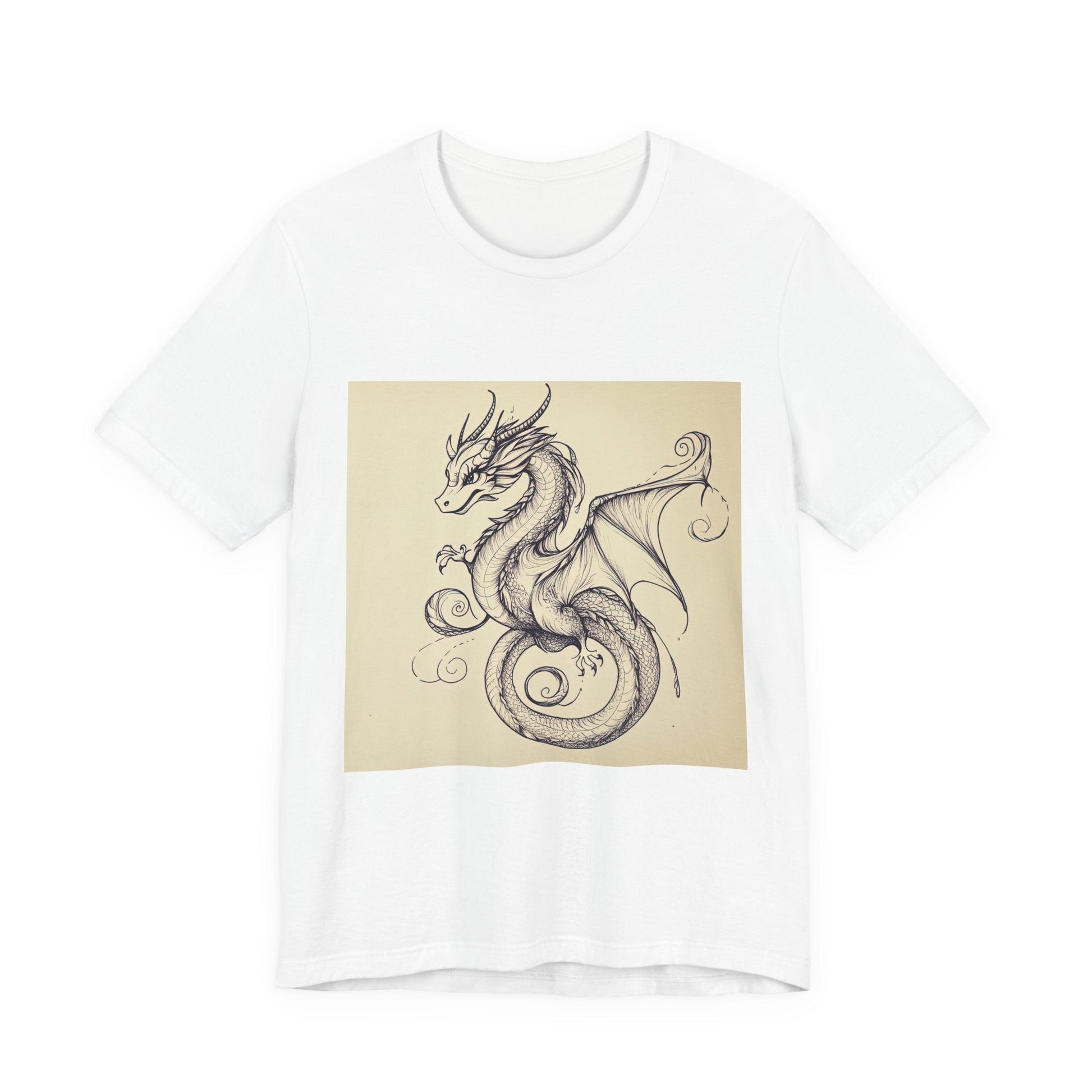 Whimsical Dragon — Ink Sketch Tee - JG Visual Arts
