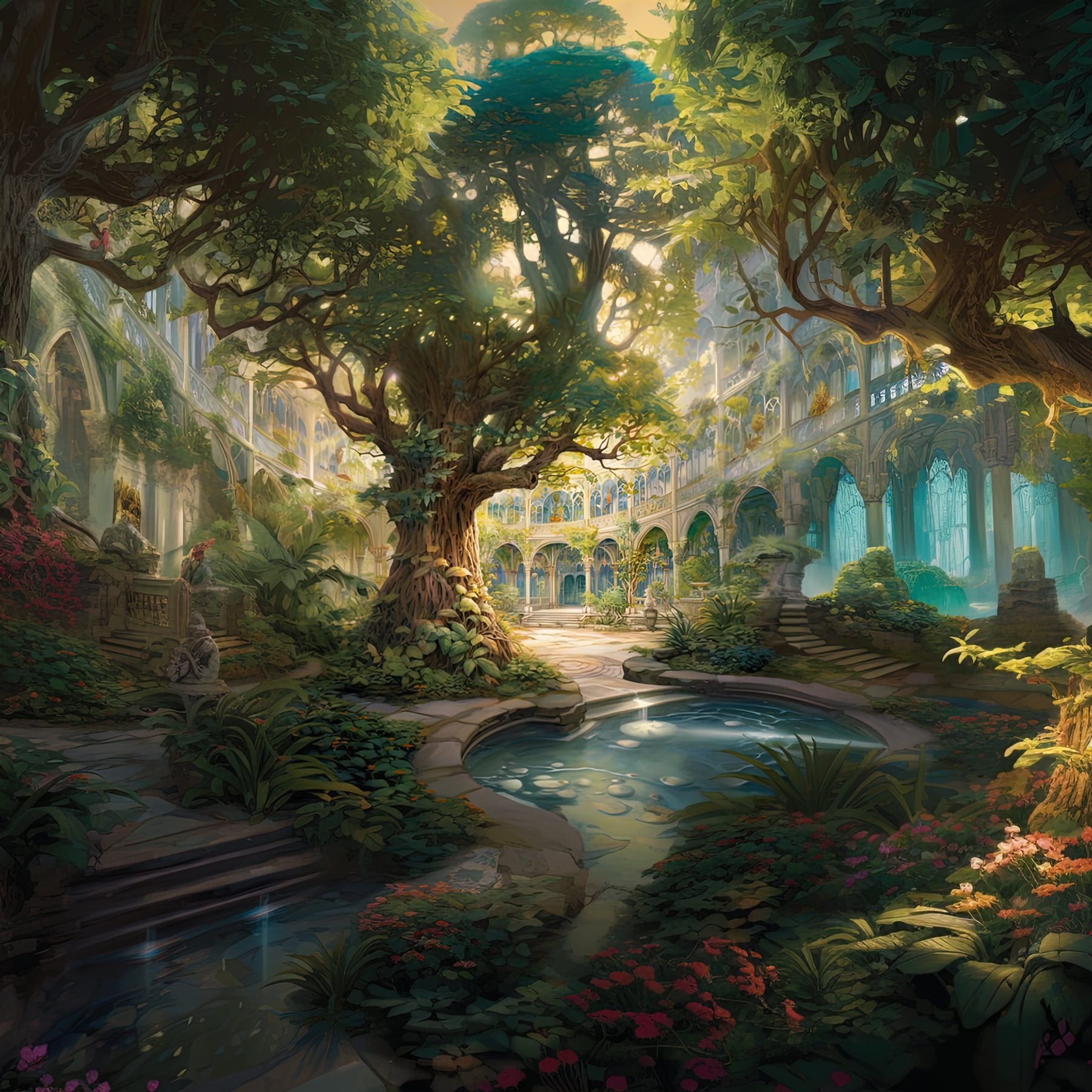 The Path In — plate II of The Green Cathedral