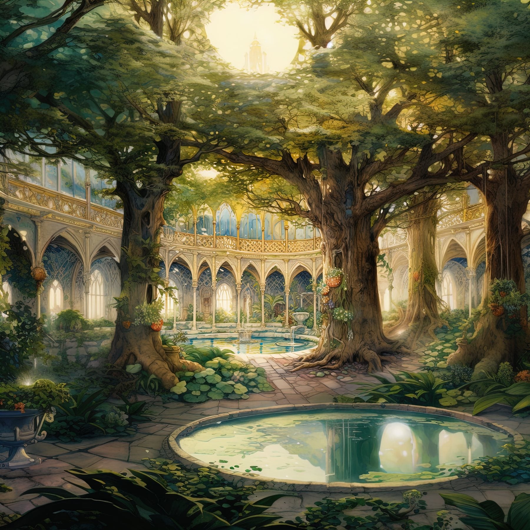 The Still Pool — plate VIII of The Green Cathedral