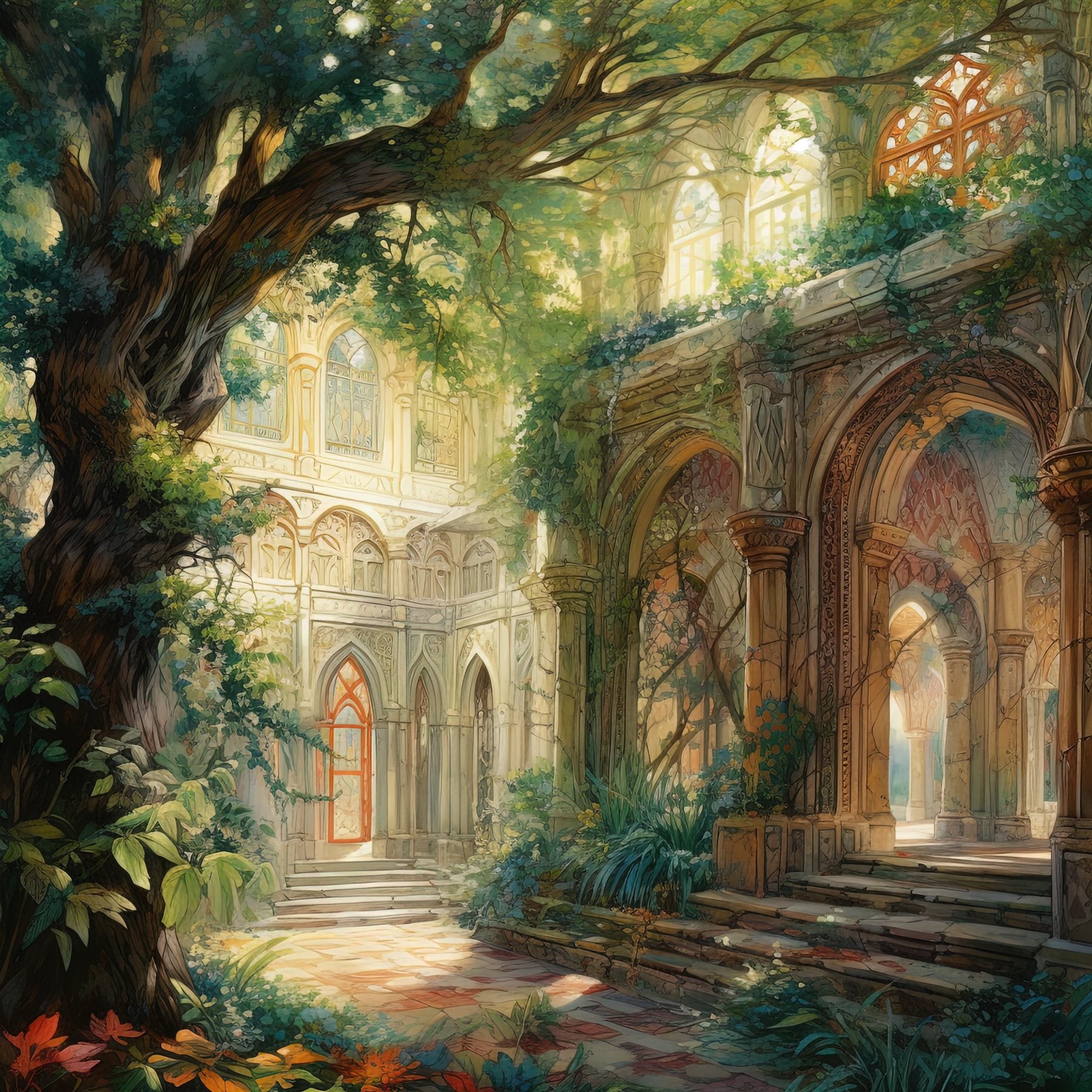 The Ruin — plate X of The Green Cathedral